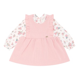 Floral Two-Piece Bodysuit and Dress Set