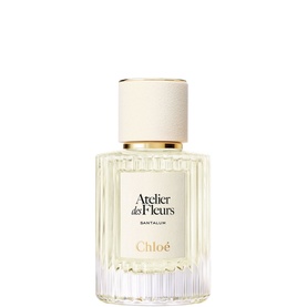 Chlo&eacute; Atelier des Fleurs Santalum Eau de Parfum 50ml, clear ribbed glass bottle with cream cap