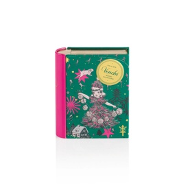 Venchi Mini Book Natale Anna Higgie 118g, green and pink gift box with festive illustrated design, assorted chocolates