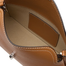 T-Lock Leather Clutch