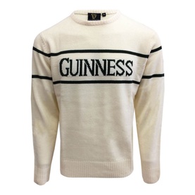 Guinness Stripe-Detail Logo Sweater