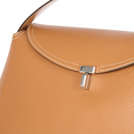 T-Lock Grained Crossbody Bag