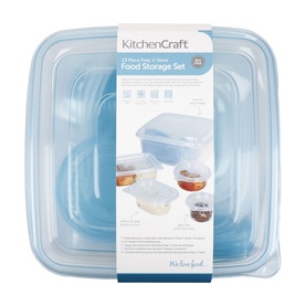 23-Piece Plastic Meal Prep Container Set