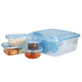 23-Piece Plastic Meal Prep Container Set