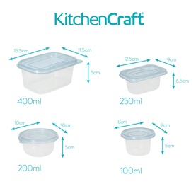 23-Piece Plastic Meal Prep Container Set