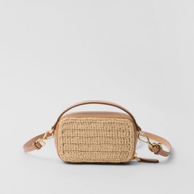 Crochet Leather Mini-Pouch Shoulder Bag