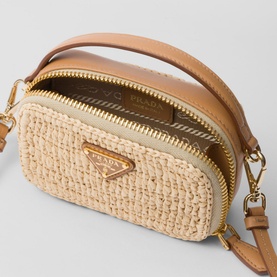 Crochet Leather Mini-Pouch Shoulder Bag