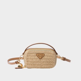 Crochet Leather Mini-Pouch Shoulder Bag