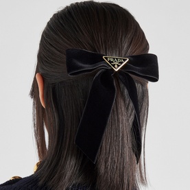 Velvet Logo Hair Clip