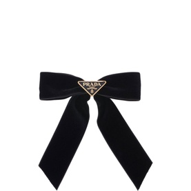 Velvet Logo Hair Clip