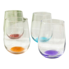 Jewel Collection Stemless Glasses 4-Piece Set