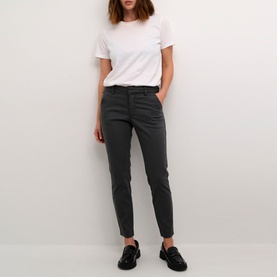 Lea Mid-Rise Straight-Leg Chino Trousers