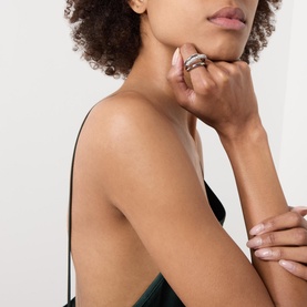 Solanales Orbit Crystal-Embellished Ring