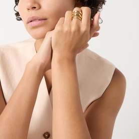 Layered Hoop Ring