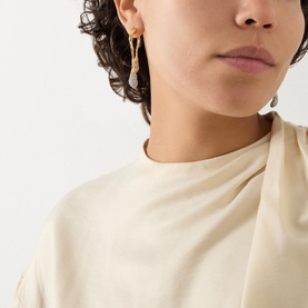 Solanales Crystal Double Drop Earring