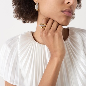 Solanales Orbit Crystal-Embellished Ring