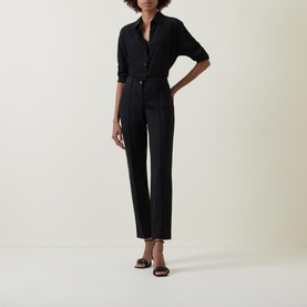 Mid-Rise Slim Leg Trousers
