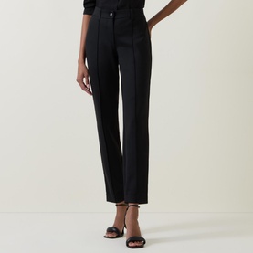 Mid-Rise Slim Leg Trousers