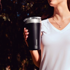 Stainless Steel Double Walled Tumbler With Lid 550ml