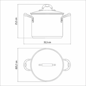 Stainless Steel Pasta Stock Pot 24cm