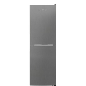54cm Freestanding 166cm No Frost Fridge Freezer Stainless Steel Look
