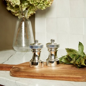 Hoxton 104mm Silver Plated Salt and Pepper Mills