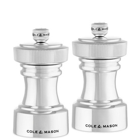 Hoxton 104mm Silver Plated Salt and Pepper Mills
