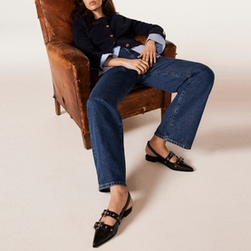 Buckled Pointed-Toe Flats