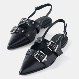 Buckled Pointed-Toe Flats