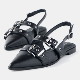 Buckled Pointed-Toe Flats