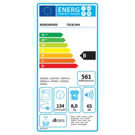 Freestanding 8kg Condenser Tumble Dryer White