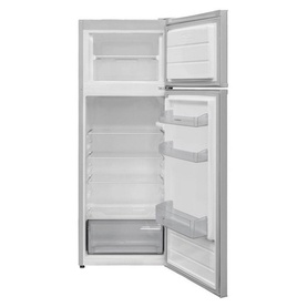 54cm Freestanding 144cm Top Mount Low Frost Fridge Freezer Silver