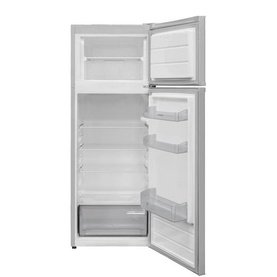 54cm Freestanding 144cm Top Mount Low Frost Fridge Freezer Silver