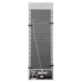 Indesit Freestanding 60cm NoFrost Freezer 259L rear view showing condenser coils and compressor unit
