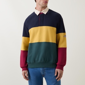 Colour-Block Heavy Rugger Sweatshirt