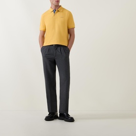Contrast Pique Logo Polo Shirt
