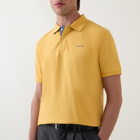 Contrast Pique Logo Polo Shirt