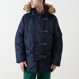 Faux-Fur Hooded Parka Jacket