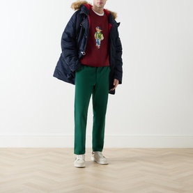 Faux-Fur Hooded Parka Jacket
