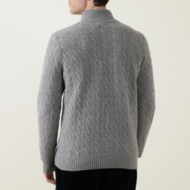 Cable-Knit Half-Zip Sweater