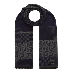 Contrast Frayed Scarf