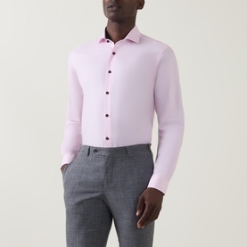 Oxford Trim Single-Cuff Formal Shirt