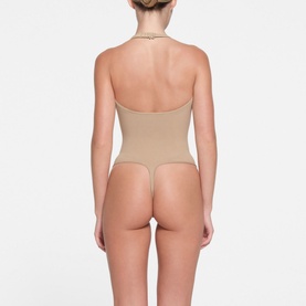 Deep Plunge Thong Bodysuit Clay
