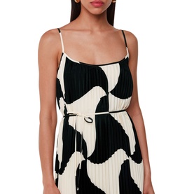 Printed Pleated Dress