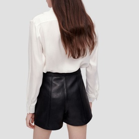 Pointed-Collar Silk Shirt