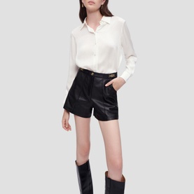 Pointed-Collar Silk Shirt