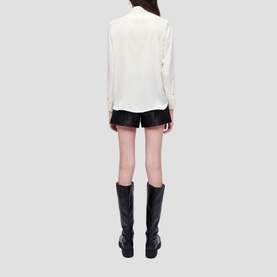 Pointed-Collar Silk Shirt