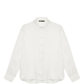 Pointed-Collar Silk Shirt