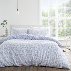 Shadow Leaves Duvet Set Blue