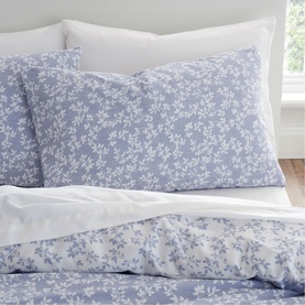 Shadow Leaves Duvet Set Blue